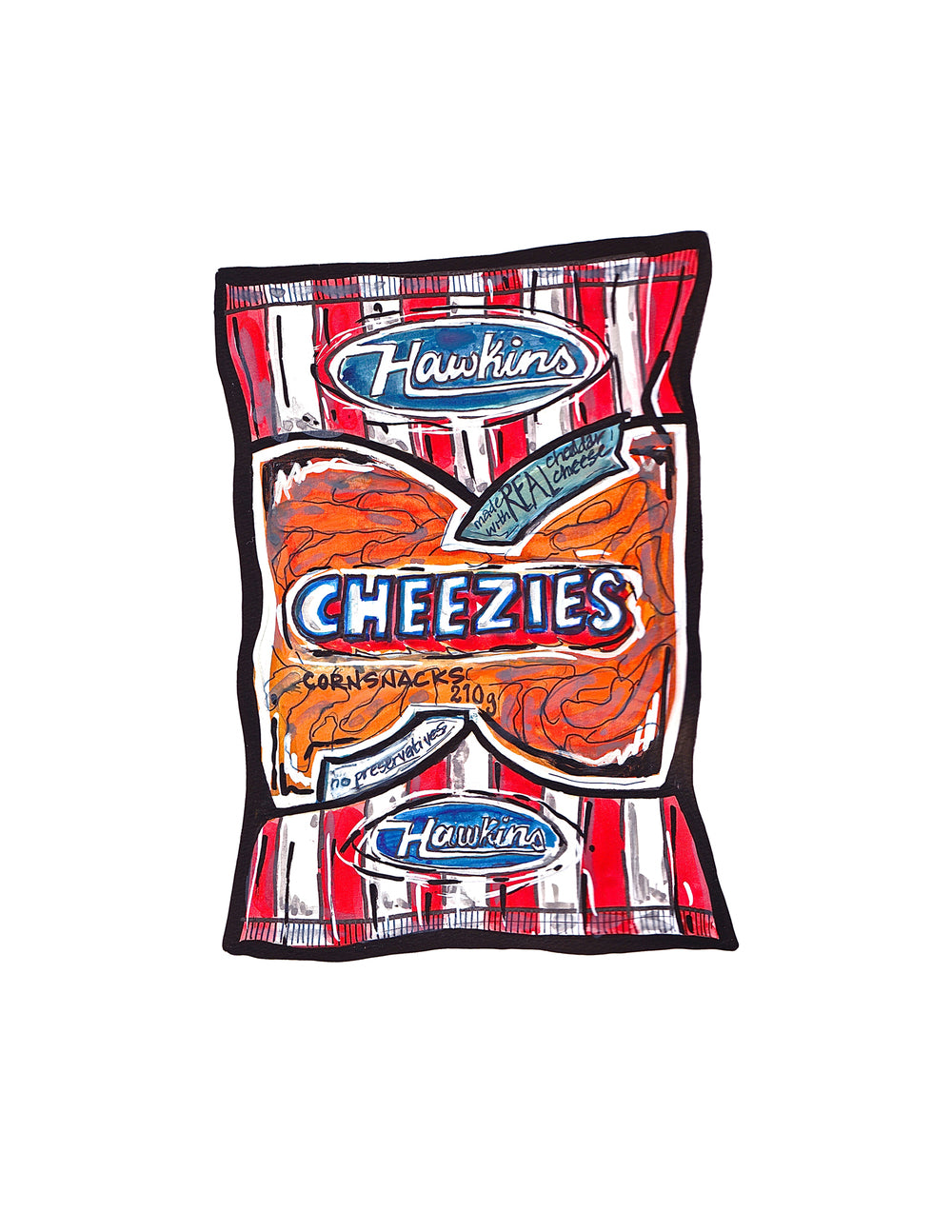 Hawkins Cheezies Print