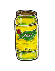 Zest Mustard Pickles Print