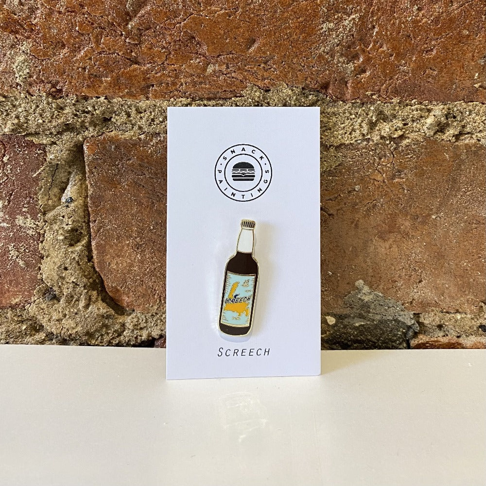 Screech Bottle Lapel Pin